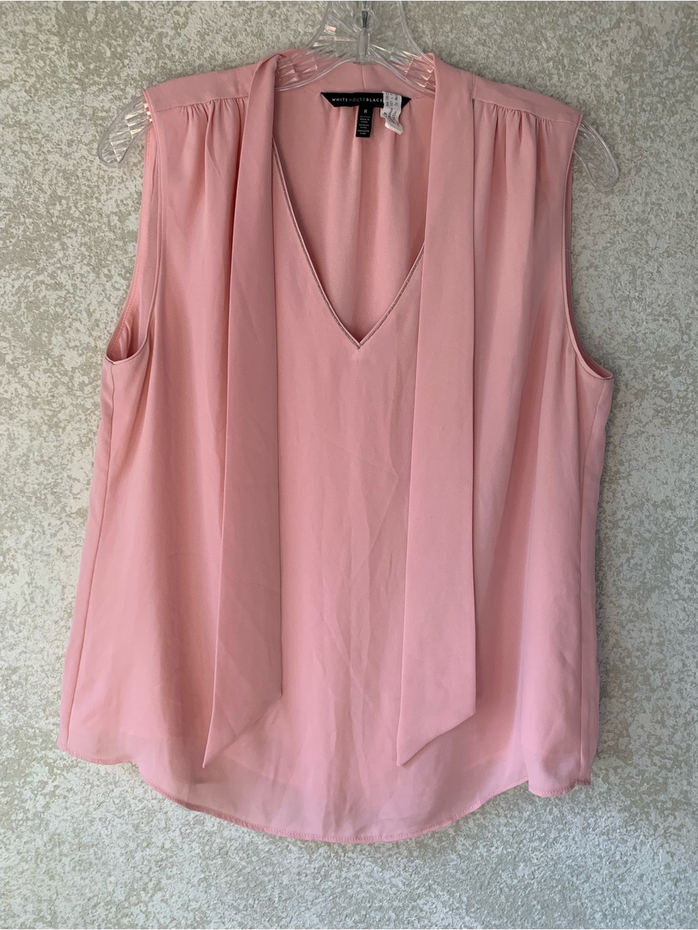 Worthington Blush Pink V-Neck Tie-Front Sleeveless Camisole